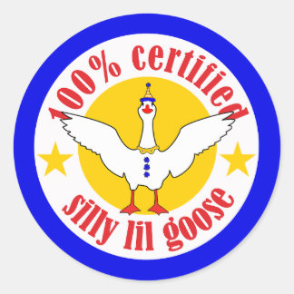 Sticker rond Silly Lil Goose Certifié