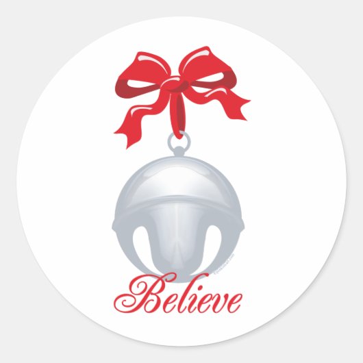 Sticker Rond Silver Bell Believe (Devant)
