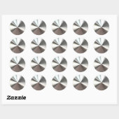 Sticker Rond Silver Burst (Feuille)
