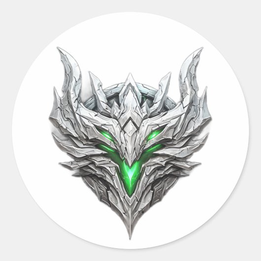 Sticker Rond Silver Dragon Emblem (Devant)