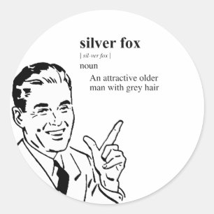 STICKER ROND SILVER FOX