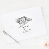 STICKER ROND SILVER FOX (Enveloppe)
