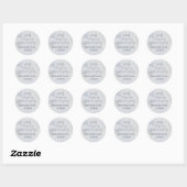 Sticker Rond Silver Glimmer Enregistrer la date (Feuille)