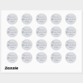 Sticker Rond Silver Glimmer Enregistrer la date (Feuille)
