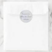 Sticker Rond Silver Glimmer Enregistrer la date (Sac)