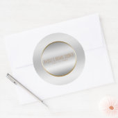 Sticker Rond Silver & Gold Elegant Classy Glam Wedding Favor (Enveloppe)