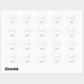Sticker Rond Silver Lettering Soixante-dix-70e fête d'anniversa (Feuille)