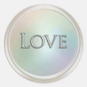 Sticker Rond Silver Love Envelope Seal (Devant)