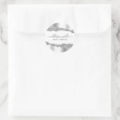 Sticker Rond Silver Parties scintillant Diamonds Glam Business (Sac)