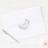 Sticker Rond Silver personnalisé ajouter votre texte (Enveloppe)