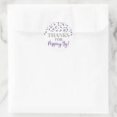 Sticker Rond Silver Purple Confetti Merci pour Popup By (Sac)