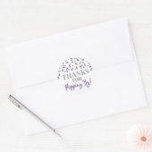 Sticker Rond Silver Purple Confetti Merci pour Popup By (Enveloppe)