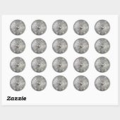Sticker Rond Silver Shield 9 (Feuille)