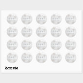 Sticker Rond Silver Snowflakes Baby Il fait froid dehors (Feuille)