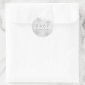 Sticker Rond Silver Snowflakes Baby Il fait froid dehors (Sac)