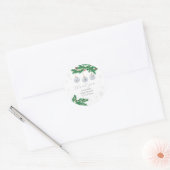 Sticker Rond Silver Winter Clothesline Ornaments Baby Shower (Enveloppe)