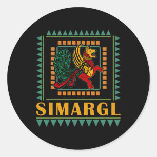 Sticker Rond Simargl Paganisme Chien Ancêtre Nordique National