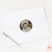 Sticker Rond Simone dans un Bonnet blanc (Enveloppe)
