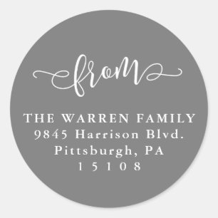 Sticker Rond Simple à partir de l'étiquette d'adresse de retour