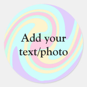 Sticker Rond Simple acrylique pour marbre ajouter votre nom de