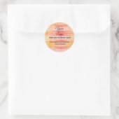 Sticker Rond simple adyour logo/design rose orange (Sac)