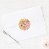 Sticker Rond simple adyour logo/design rose orange (Enveloppe)