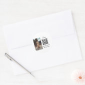 Sticker Rond Simple animal name details QR code add text photo (Enveloppe)