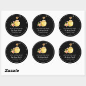 Sticker Rond Simple Apple Infused Honey Label (Feuille)