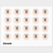 Sticker Rond Simple bachelorette minimale acheter une mariée bo (Feuille)