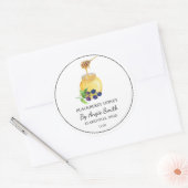 Sticker Rond Simple Blackberry Infused Honey Label (Enveloppe)