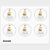 Sticker Rond Simple Blackberry Infused Honey Label (Feuille)