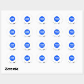 Sticker Rond Simple Blanc Ajouter Votre Logo Social Media Icon (Feuille)
