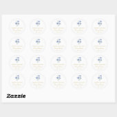 Sticker Rond Simple Bleuet Mémorial (Feuille)