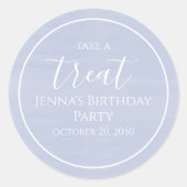 Sticker Rond Simple Blue Bird Calligraphy Aquarelle Script (Devant)