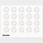 Sticker Rond Simple Boho Cactus Désert Oh Baby shower (Feuille)