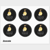 Sticker Rond Simple Chamomile Infused Honey Label (Feuille)