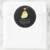Sticker Rond Simple Chamomile Infused Honey Label (Sac)