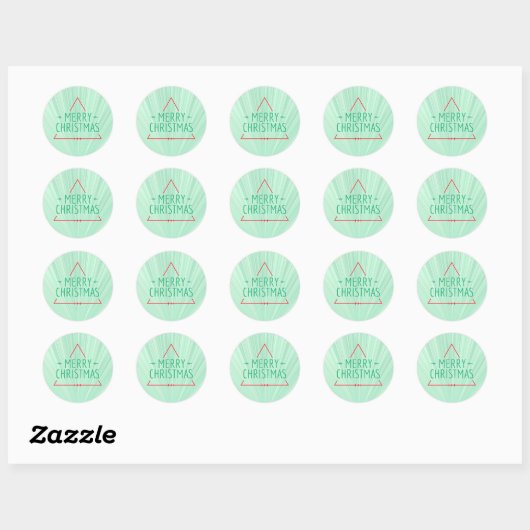 Sticker Rond Simple Christmas (Feuille)