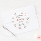 Sticker Rond Simple Christmas Berry Wreath Holiday (Enveloppe)