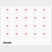 Sticker Rond Simple Chrysanthème Mémorial  (Feuille)