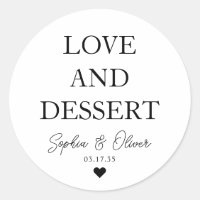 Simple Classique AMOUR DESSERT Coeur Mariage Faveu