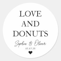 Simple classique AMOUR DONUTS Coeur Mariage Faveur