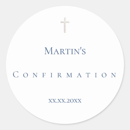 Sticker Rond simple classique Confirmation (Devant)