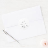 Sticker Rond Simple classique Monogramme Wreath Élégant (Enveloppe)