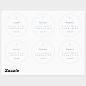 Sticker Rond simple classique Première sainte communion (Feuille)