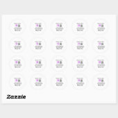 Sticker Rond Simple code QR minimal ajouter un logo scan nom du (Feuille)
