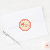 Sticker Rond Simple collant rond rouge valentin (Enveloppe)