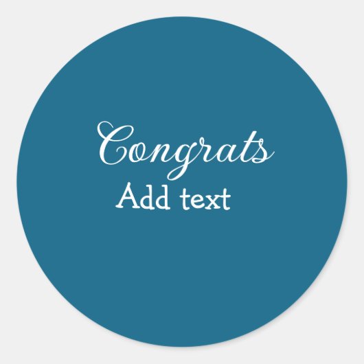 Sticker Rond Simple congratulation graduation add your (Devant)