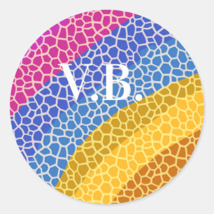 Sticker Rond simple couleur personnalisée minimale solide