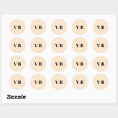 Sticker Rond simple couleur simple uni couleur personnalisée pa (Feuille)